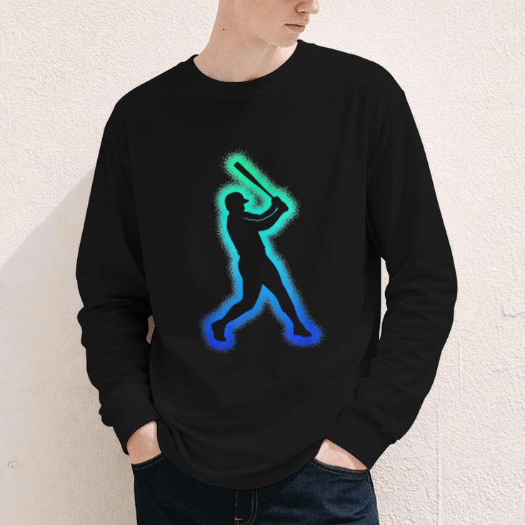 Baseball Player Graphic Youth Long Sleeve Tee