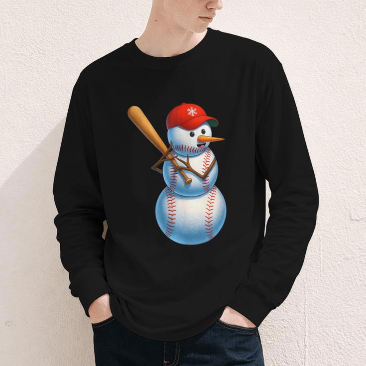 Baseball Snowman Merry Christmas Xmas Pajamas Men Women Kids Youth Long Sleeve Tee Baseball Snowman Merry Christmas Xmas Pajamas Men Women Kids Youth Long Sleeve Tee