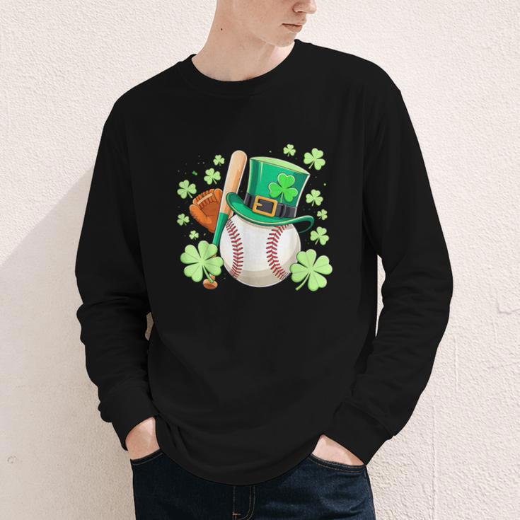 Baseball St Patricks Day Lucky Baseball Player Shamrock Youth Long Sleeve Tee Baseball St Patricks Day Lucky Baseball Player Shamrock Youth Long Sleeve Tee
