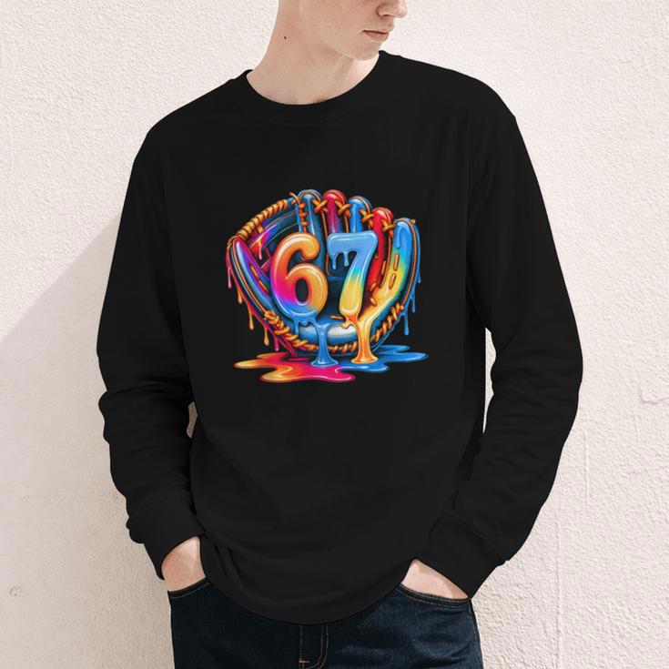 Baseball Stuff Six Seven 67 Ice Cream Drip 6 7 Baseball Kids Youth Long Sleeve Tee Baseball Stuff Six Seven 67 Ice Cream Drip 6 7 Baseball Kids Youth Long Sleeve Tee
