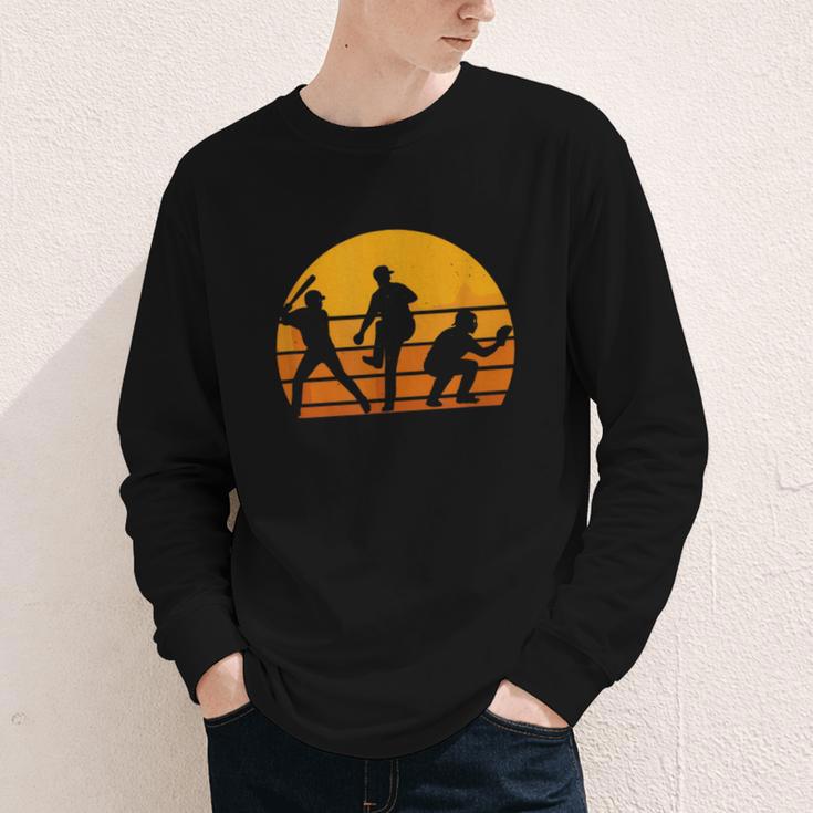 Baseball Tee Sunset Silhouette Players Men Women Kids Youth Long Sleeve Tee Baseball Tee Sunset Silhouette Players Men Women Kids Youth Long Sleeve Tee