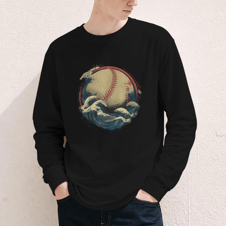 Baseball Waves Ocean Sports Baseball Fans Youth Long Sleeve Tee Baseball Waves Ocean Sports Baseball Fans Youth Long Sleeve Tee