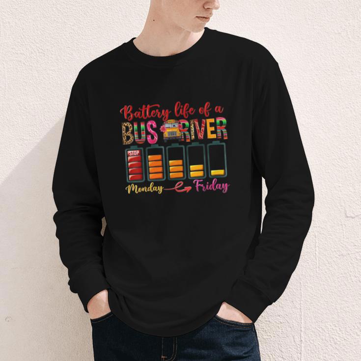 Battery Life Of A Bus Driver First Day Back To School Youth Long Sleeve Tee Battery Life Of A Bus Driver First Day Back To School Youth Long Sleeve Tee