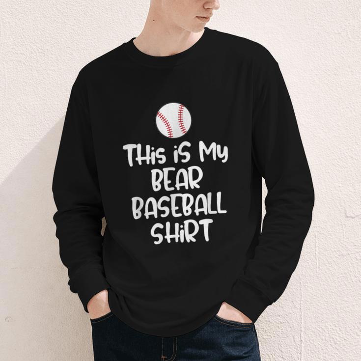 Bear Baseball Shirt For Players Fans And Moms Youth Long Sleeve Tee