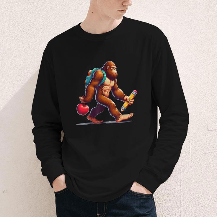 Bigfoot Lovers Pencil Back To School Kids Boys Girls Youth Long Sleeve Tee Bigfoot Lovers Pencil Back To School Kids Boys Girls Youth Long Sleeve Tee