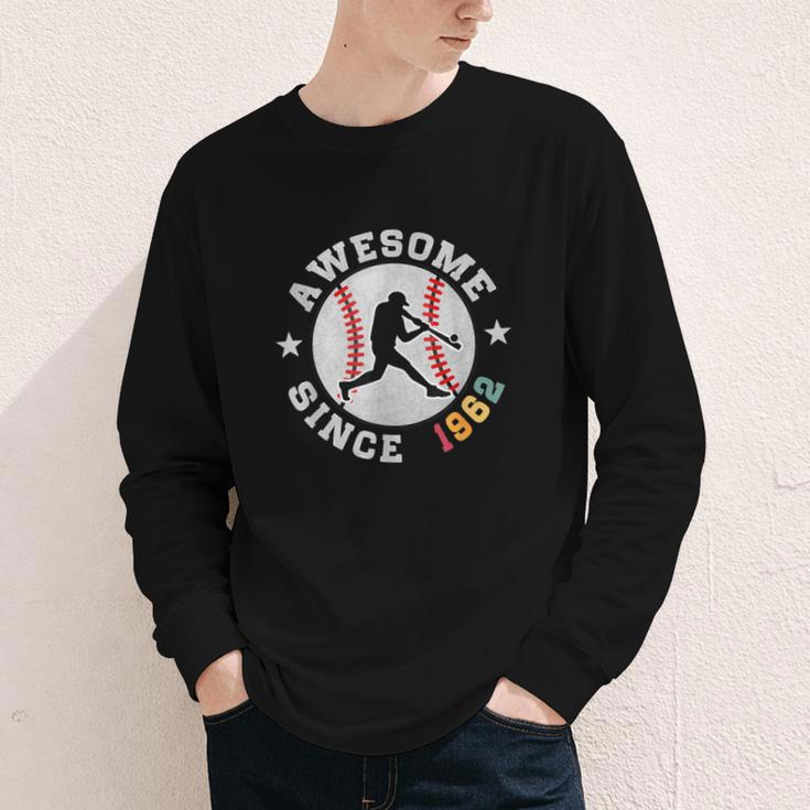 Birthday Baseball Lover 64 Years Old Awesome Since 1962 Youth Long Sleeve Tee