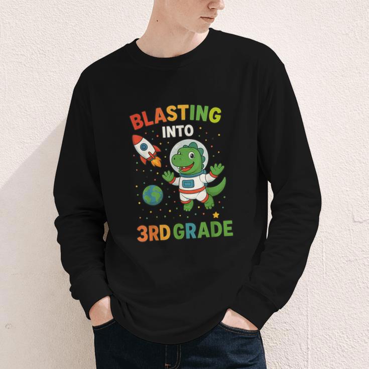 Blasting Into 3rd Grade Dinosaur Astronaut Back To School Youth Long Sleeve Tee Blasting Into 3rd Grade Dinosaur Astronaut Back To School Youth Long Sleeve Tee