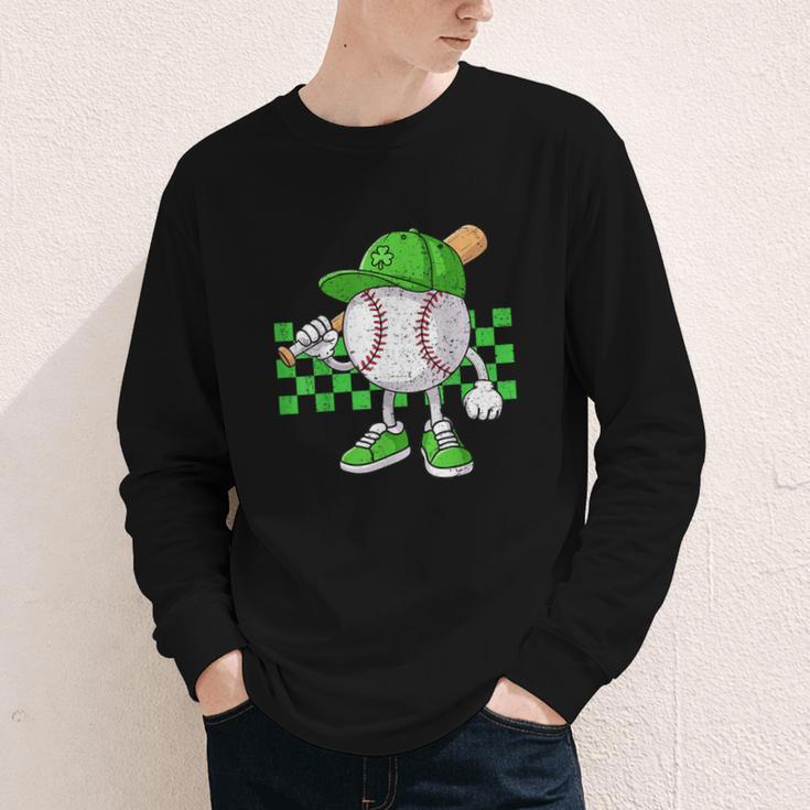 Boys St Patricks Day Baseball Player Pitcher Coach Kids Youth Long Sleeve Tee Boys St Patricks Day Baseball Player Pitcher Coach Kids Youth Long Sleeve Tee