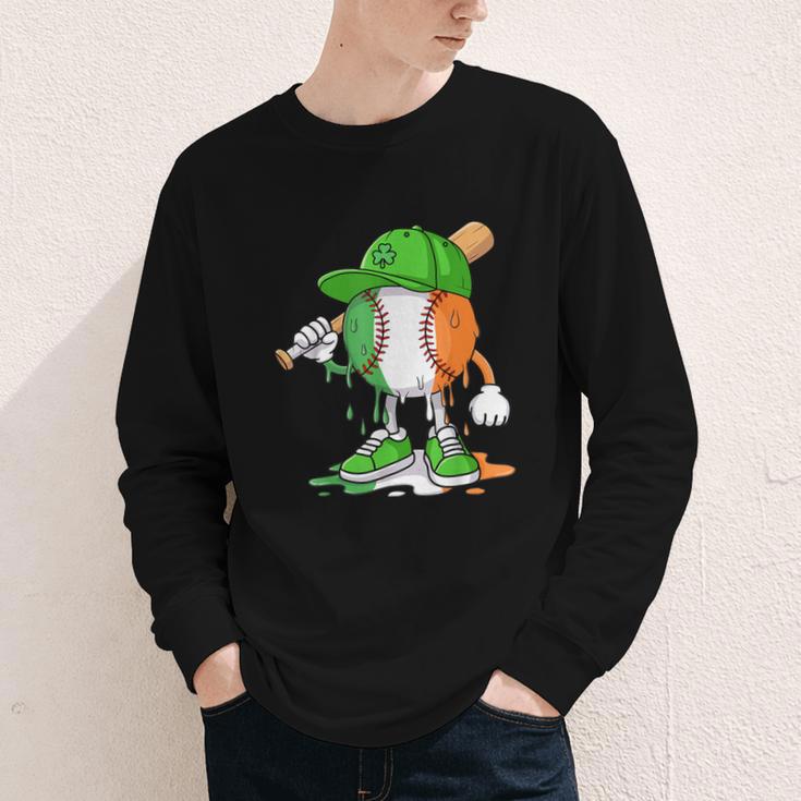 Boys St Patricks Day Kids Baseball Player Ice Cream Drip Youth Long Sleeve Tee Boys St Patricks Day Kids Baseball Player Ice Cream Drip Youth Long Sleeve Tee