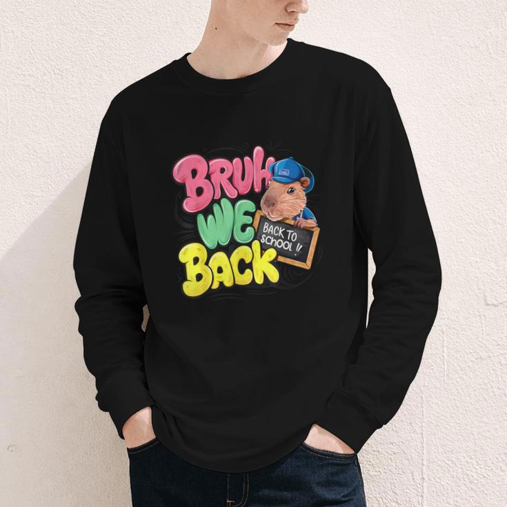 Bruh Wir UnterstüTzen Den Ersten Schulday Back To School Capybara Youth Long Sleeve Tee Bruh Wir UnterstüTzen Den Ersten Schulday Back To School Capybara Youth Long Sleeve Tee