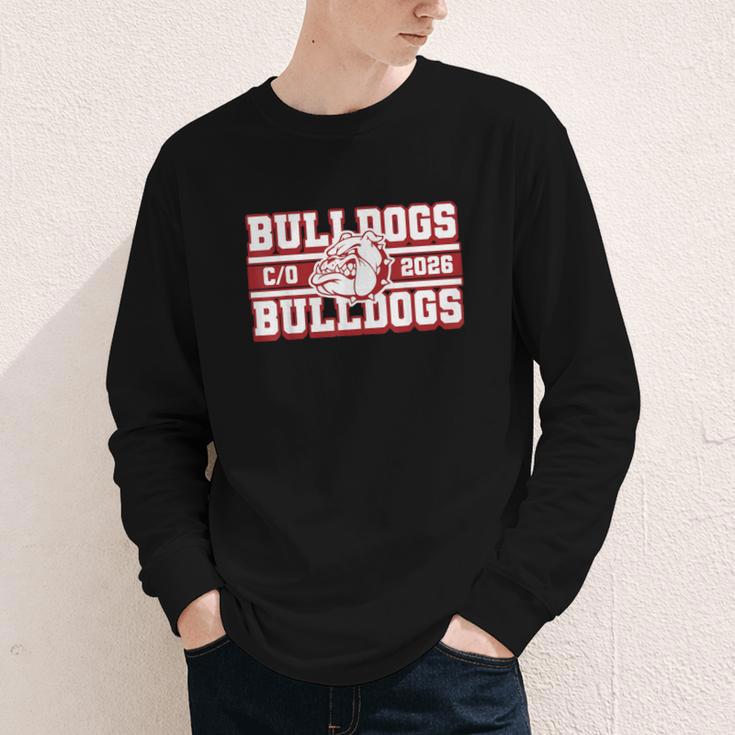 Bulldogs Class Of 2026 Back To School Senior Spirit M Youth Long Sleeve Tee