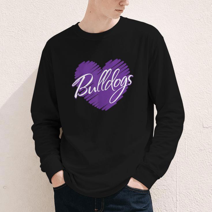 Bulldogs Heart Back To School Spirit P Youth Long Sleeve Tee Bulldogs Heart Back To School Spirit P Youth Long Sleeve Tee