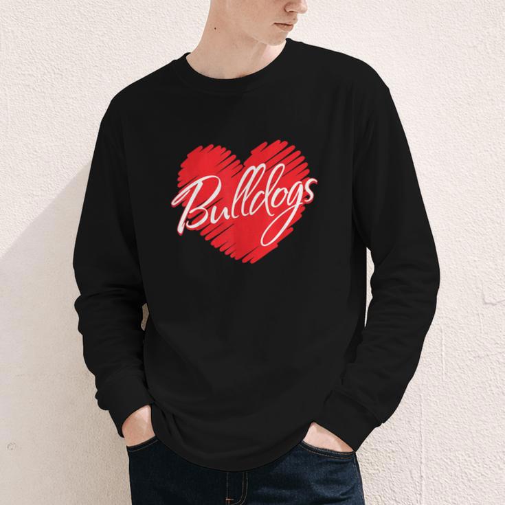 Bulldogs Heart Back To School Spirit R Youth Long Sleeve Tee Bulldogs Heart Back To School Spirit R Youth Long Sleeve Tee