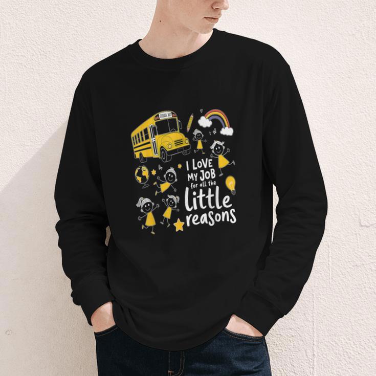 Bus Driver I Love My Job Little Reasons Back To School Youth Long Sleeve Tee