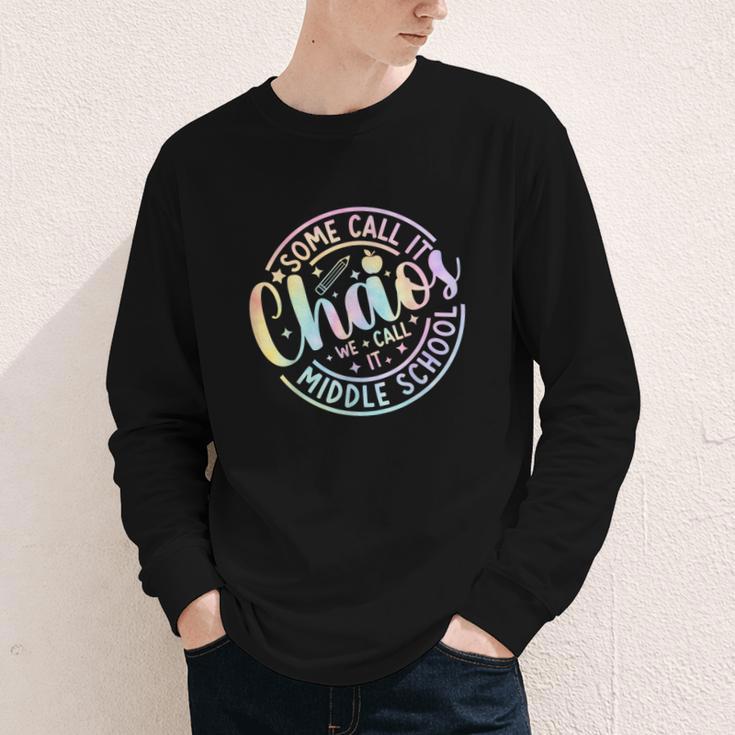 Some Call It Chaos We Call It Middle School Back To School Youth Long Sleeve Tee