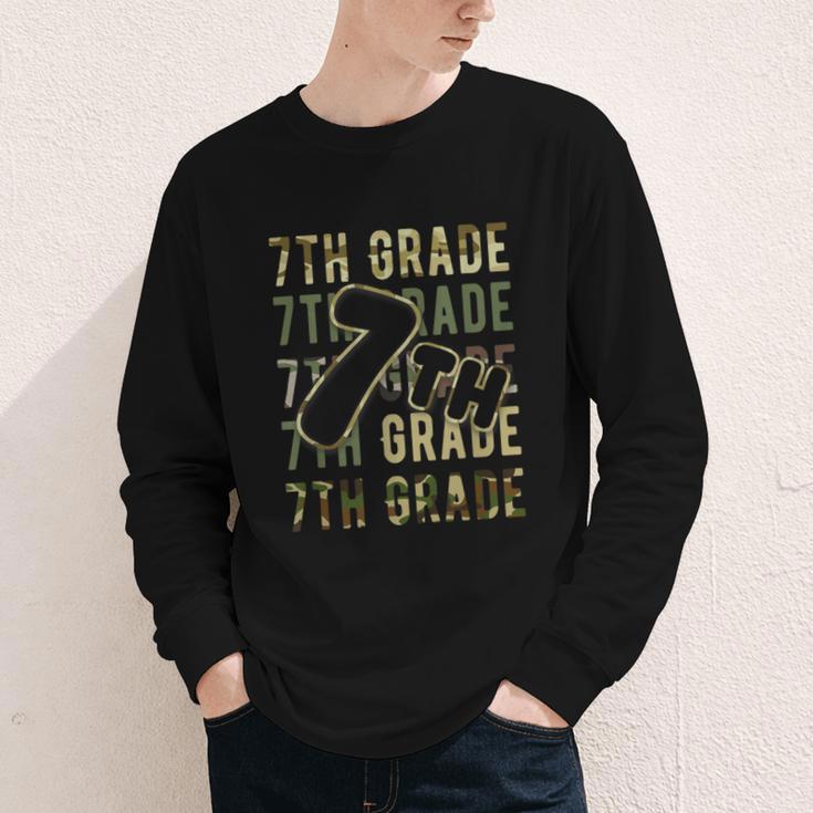 Camo Team Squad 7th Grade Back To School Kids Boys Youth Long Sleeve Tee Camo Team Squad 7th Grade Back To School Kids Boys Youth Long Sleeve Tee