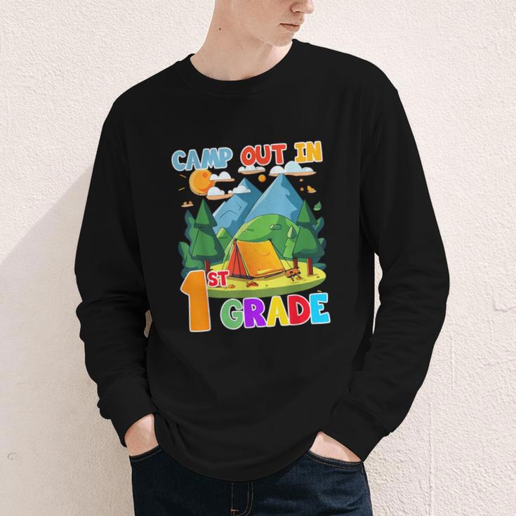 Camp Out In 1st Grade Back To School For Camping Lover Youth Long Sleeve Tee