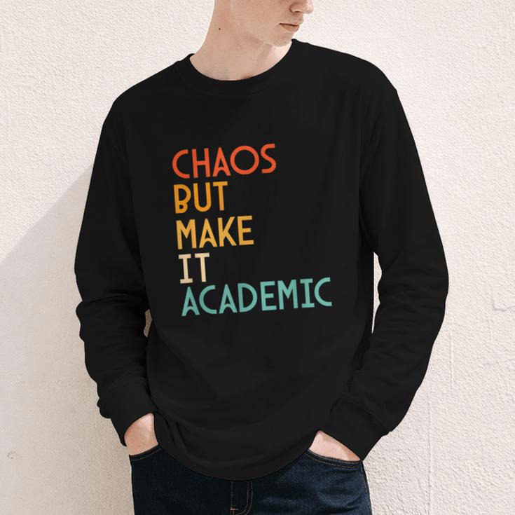 Chaos But Make It Academic Retro Back To School Youth Long Sleeve Tee Chaos But Make It Academic Retro Back To School Youth Long Sleeve Tee