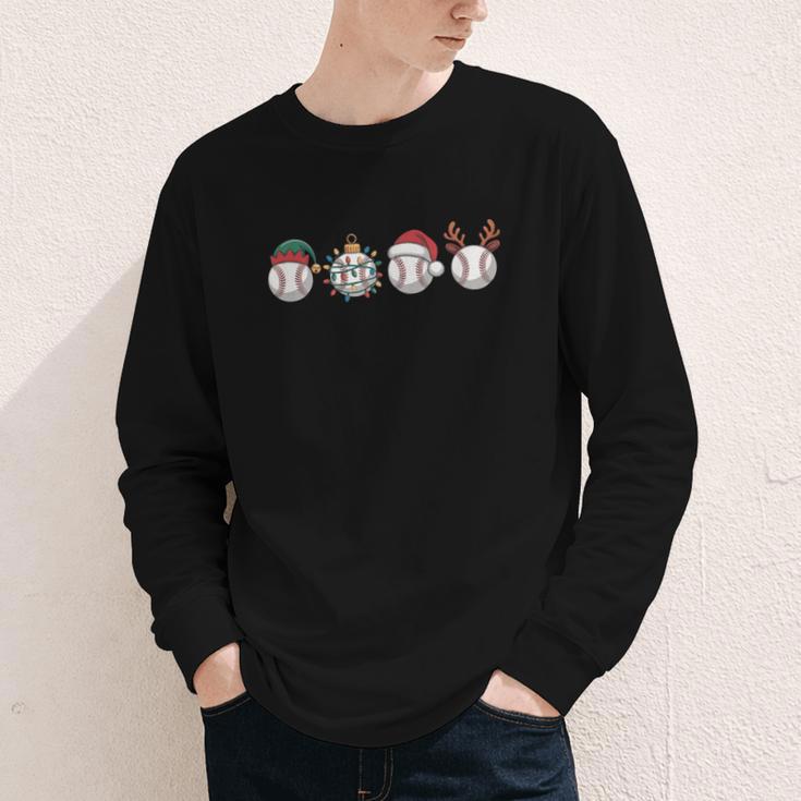 Christmas Baseball Player X-Mas Balls Youth Long Sleeve Tee Christmas Baseball Player X-Mas Balls Youth Long Sleeve Tee