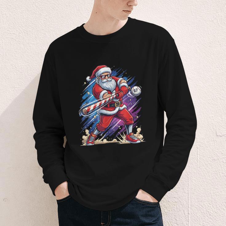 Christmas Baseball Santa Game Day Xmas Boys Kids Men Youth Long Sleeve Tee Christmas Baseball Santa Game Day Xmas Boys Kids Men Youth Long Sleeve Tee