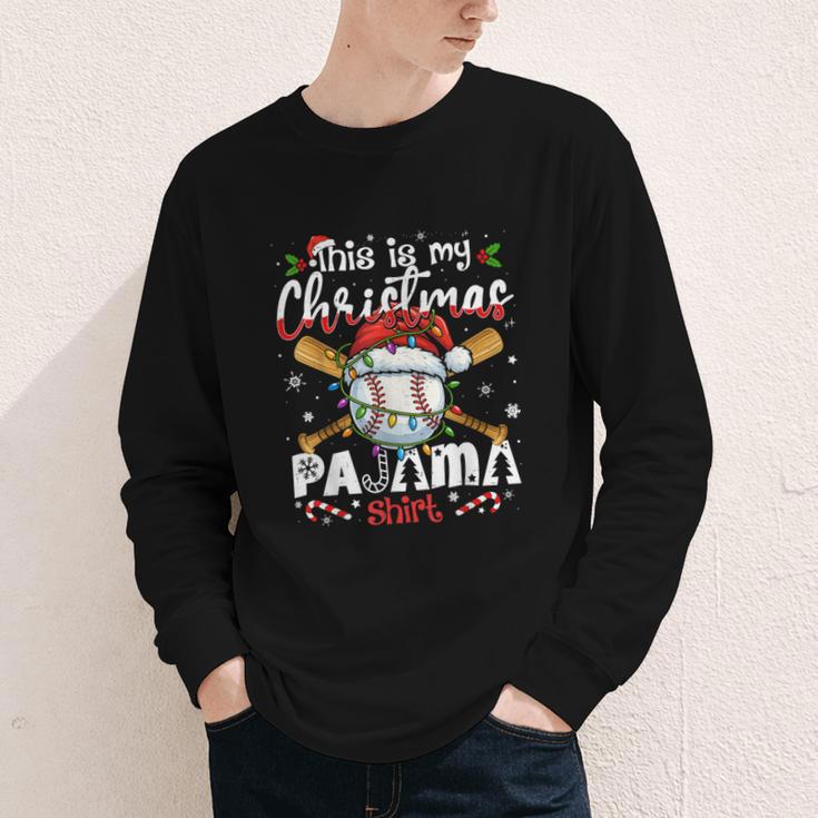 This Is My Christmas Pajama Shirt Baseball Xmas PJs Boys Men Youth Long Sleeve Tee This Is My Christmas Pajama Shirt Baseball Xmas PJs Boys Men Youth Long Sleeve Tee