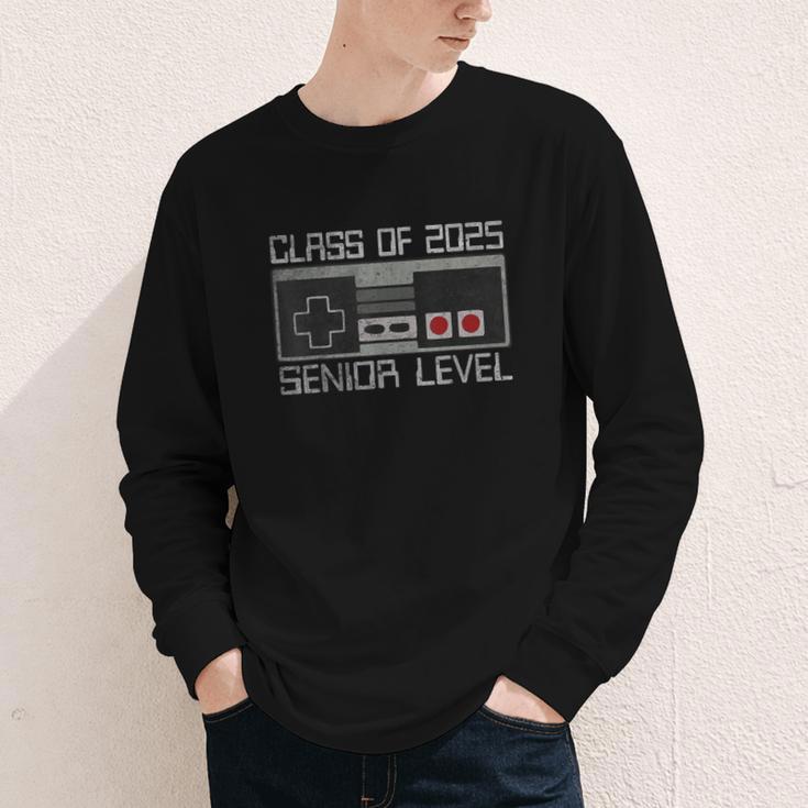 Class Of 2025 Senior Level Back To School Gamer Graduation Youth Long Sleeve Tee