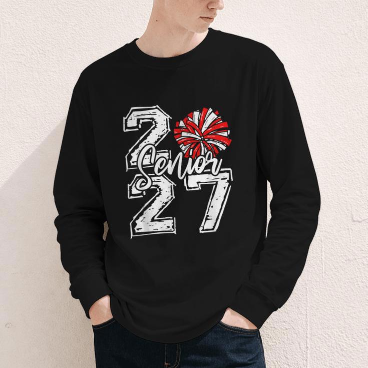 Class Of 2027 Cheer Red Senior 2027 Back To School Youth Long Sleeve Tee Class Of 2027 Cheer Red Senior 2027 Back To School Youth Long Sleeve Tee