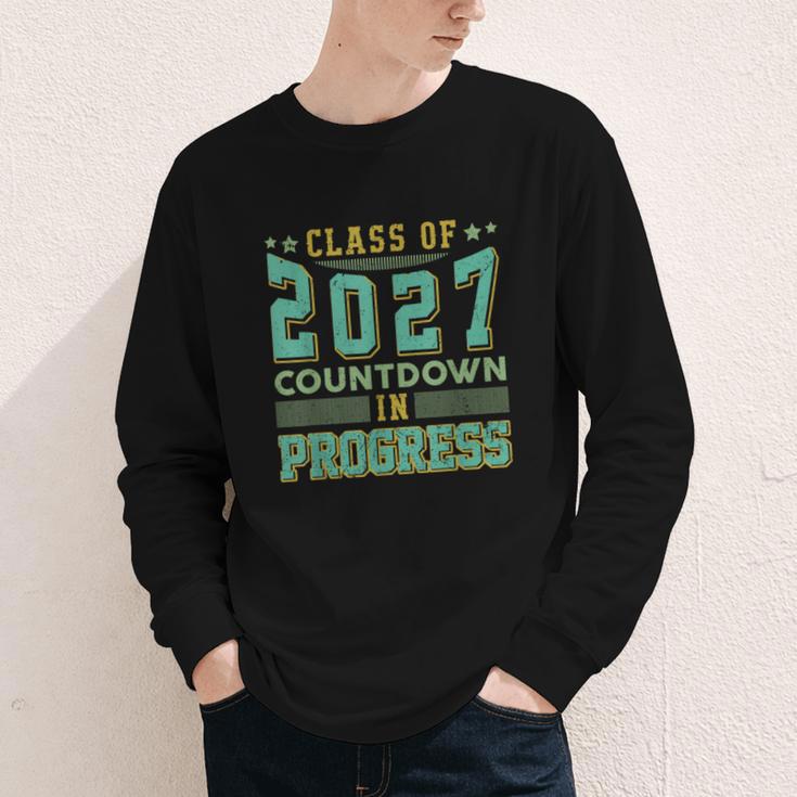 Class Of 2027 Countdown In Progress Fun Back To School Retro Youth Long Sleeve Tee Class Of 2027 Countdown In Progress Fun Back To School Retro Youth Long Sleeve Tee
