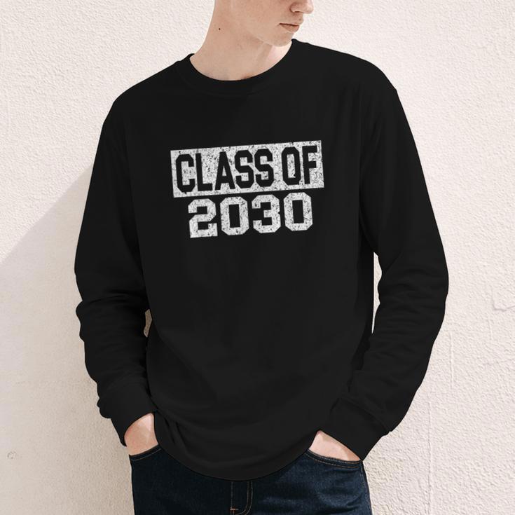 Class Of 2030 Back To School Graduation Senior Youth Long Sleeve Tee