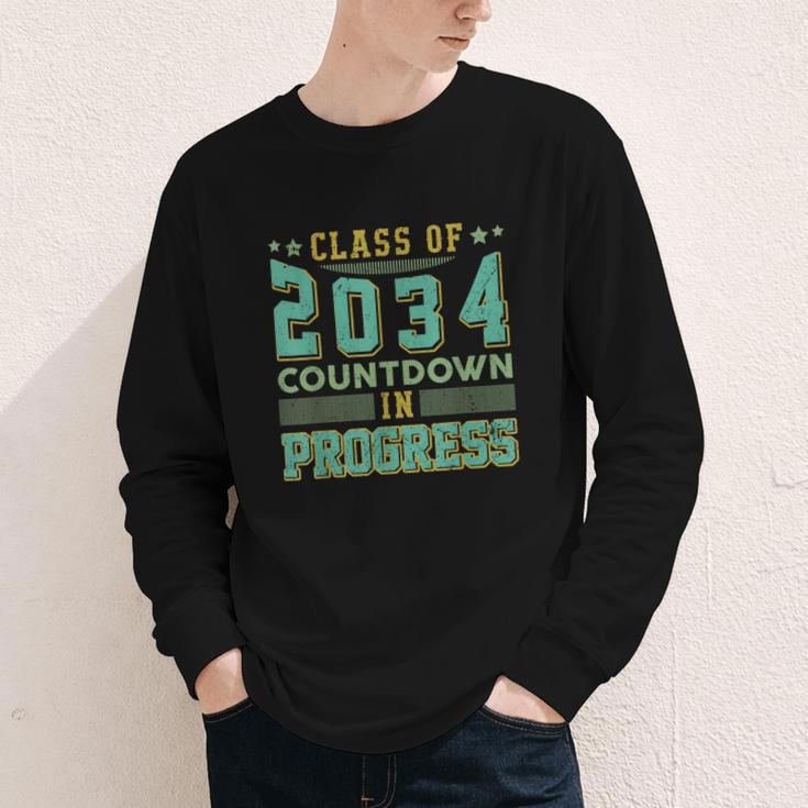 Class Of 2034 Countdown In Progress Fun Back To School Retro Youth Long Sleeve Tee Class Of 2034 Countdown In Progress Fun Back To School Retro Youth Long Sleeve Tee