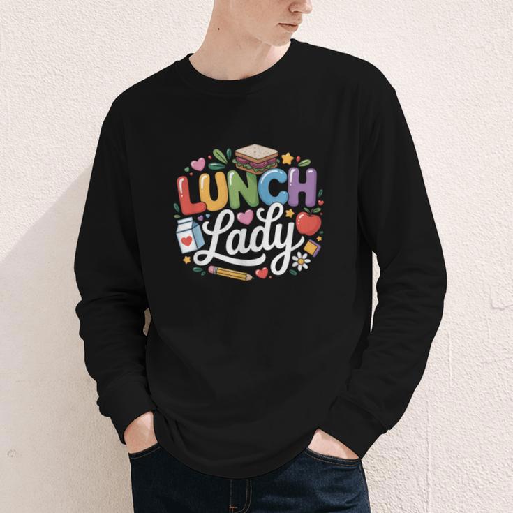 Colorful Lunch Lady Appreciation Retro Back To School Youth Long Sleeve Tee Colorful Lunch Lady Appreciation Retro Back To School Youth Long Sleeve Tee
