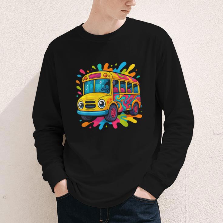Colorful School Bus Driver Back To School Men Women Kids Youth Long Sleeve Tee Colorful School Bus Driver Back To School Men Women Kids Youth Long Sleeve Tee