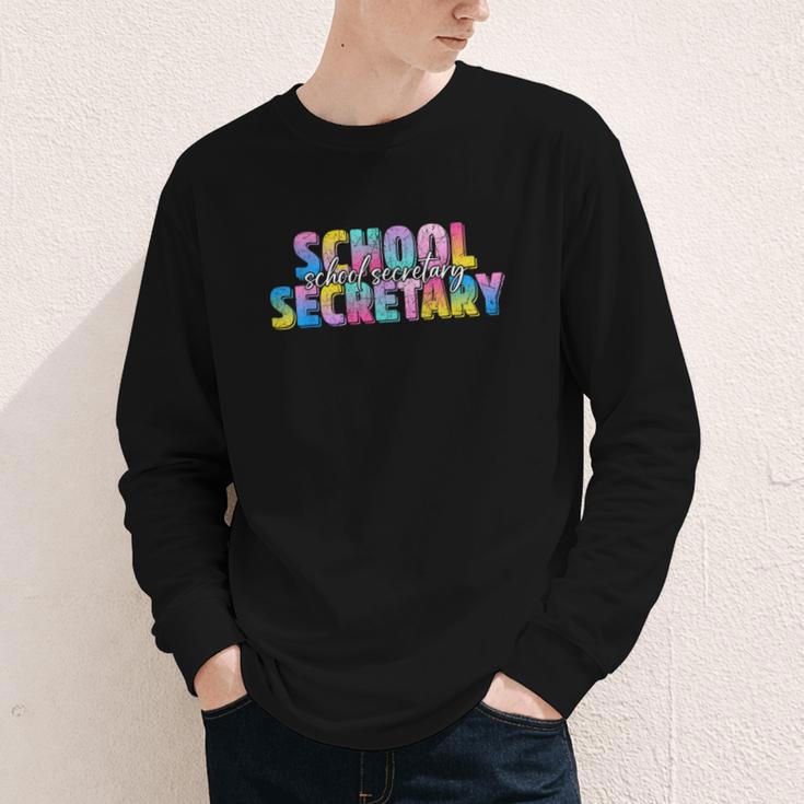 Colorful School Secretary Back To School Rainbow Youth Long Sleeve Tee