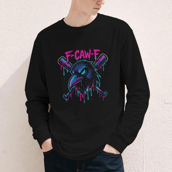 Cool Baseball F Caw F Crow Fcawf Raven Fawk Off Bird Youth Long Sleeve Tee Cool Baseball F Caw F Crow Fcawf Raven Fawk Off Bird Youth Long Sleeve Tee