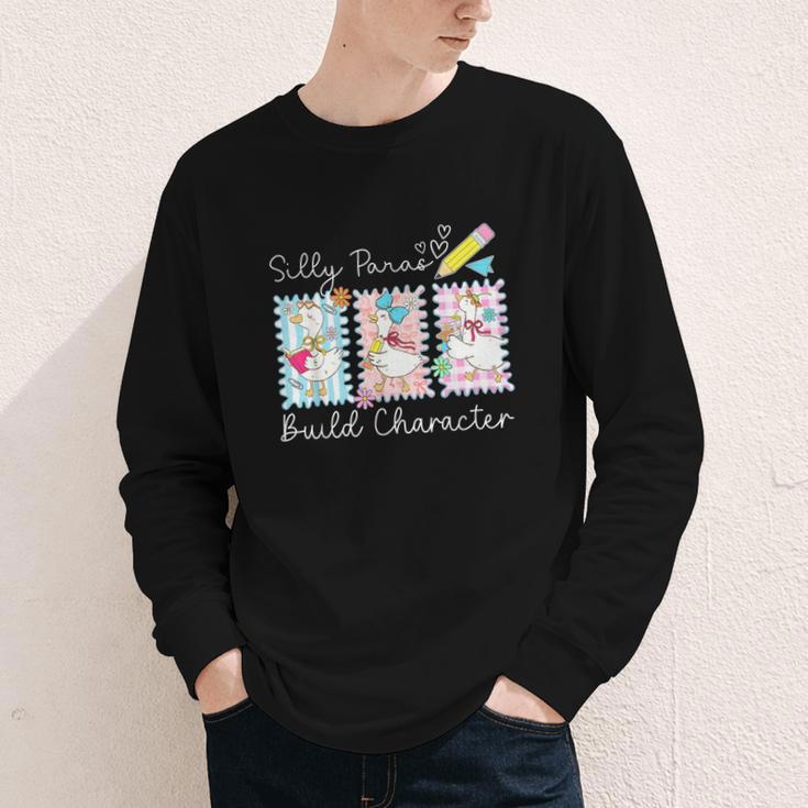 Coquette Back To School Silly Paras Build Character Youth Long Sleeve Tee Coquette Back To School Silly Paras Build Character Youth Long Sleeve Tee
