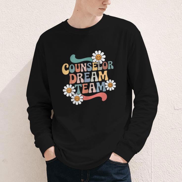 Counselor Dream Team Retro Back To School Counselor Squad Youth Long Sleeve Tee