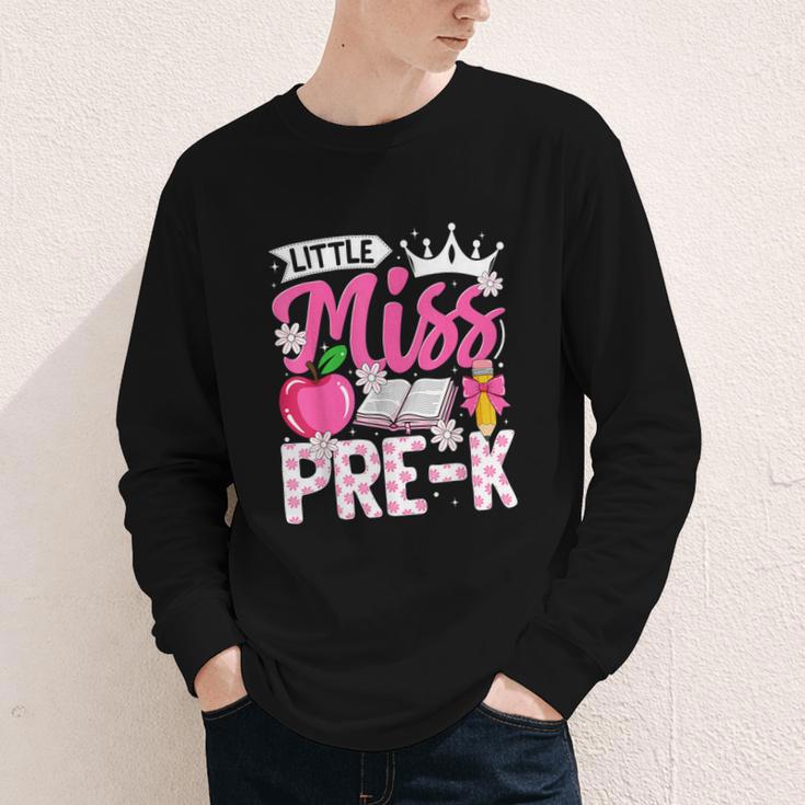 Cute Back To School Pre-K First Day Of School Pre-K Girls Youth Long Sleeve Tee Cute Back To School Pre-K First Day Of School Pre-K Girls Youth Long Sleeve Tee