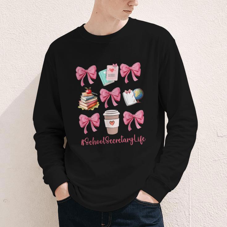Cute Coquette Bows School Secretary Life Back To School Youth Long Sleeve Tee Cute Coquette Bows School Secretary Life Back To School Youth Long Sleeve Tee
