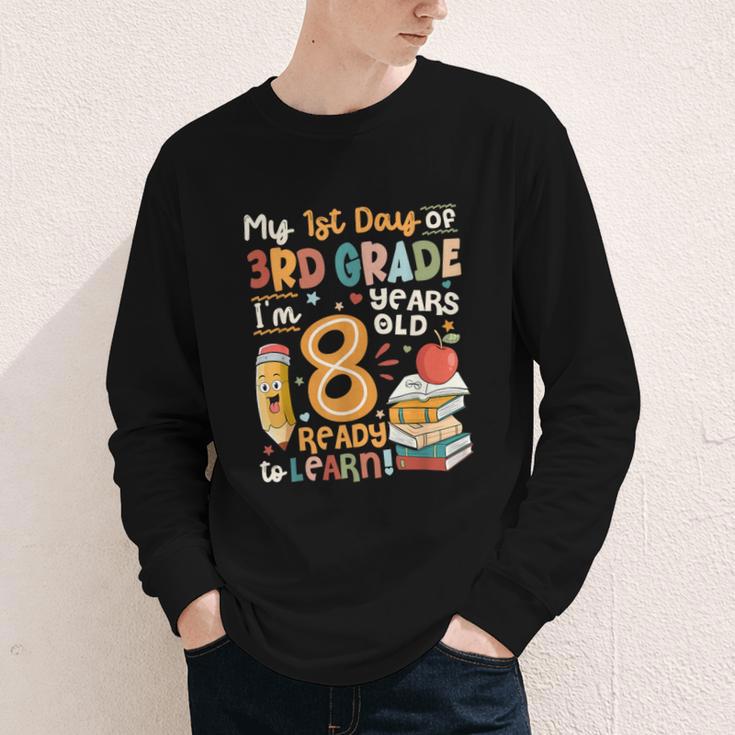 Cute My First Day Of 3rd Grade Back To School Boys Girls Youth Long Sleeve Tee Cute My First Day Of 3rd Grade Back To School Boys Girls Youth Long Sleeve Tee
