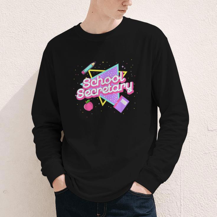 Cute School Secretary Shirt 80's 90's Back To School Youth Long Sleeve Tee Cute School Secretary Shirt 80's 90's Back To School Youth Long Sleeve Tee