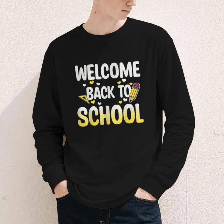 Cute Welcome Back To School 1st Day Back To School First Day Youth Long Sleeve Tee