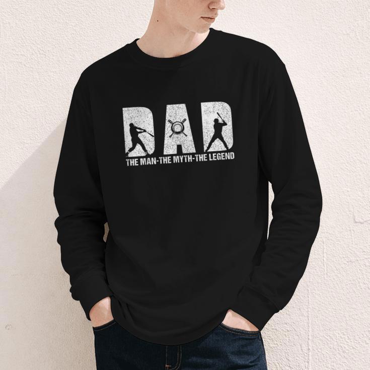 Dad Baseball The Man The Myth The Legend Daddy Father's Day Youth Long Sleeve Tee Dad Baseball The Man The Myth The Legend Daddy Father's Day Youth Long Sleeve Tee