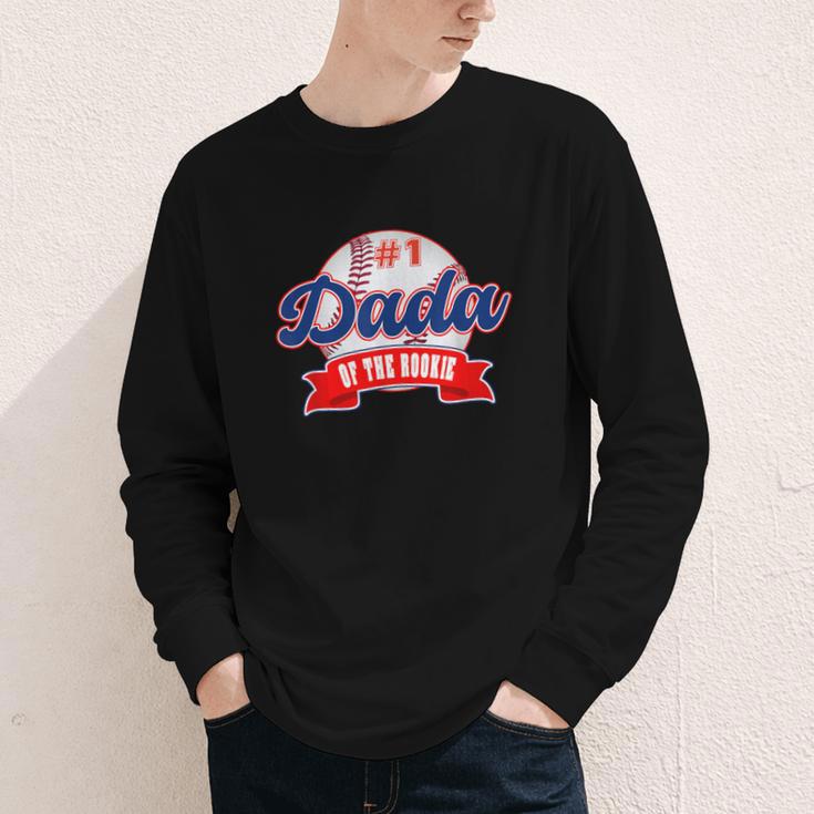 Dada Rookie Of Year 1st Birthday Baseball Theme Matching Youth Long Sleeve Tee