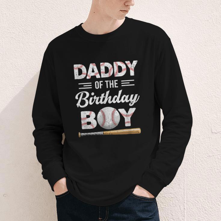 Daddy Of The Birthday Boy Baseball Matching Family Youth Long Sleeve Tee