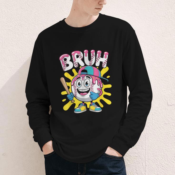 Drip Baseball Boy Youth Kid Ice Cream Dripping Baseball Bruh Youth Long Sleeve Tee Drip Baseball Boy Youth Kid Ice Cream Dripping Baseball Bruh Youth Long Sleeve Tee