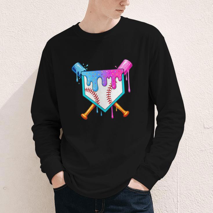 Dripping Baseball Pocket Respect The Drip Boys Baseball Youth Long Sleeve Tee