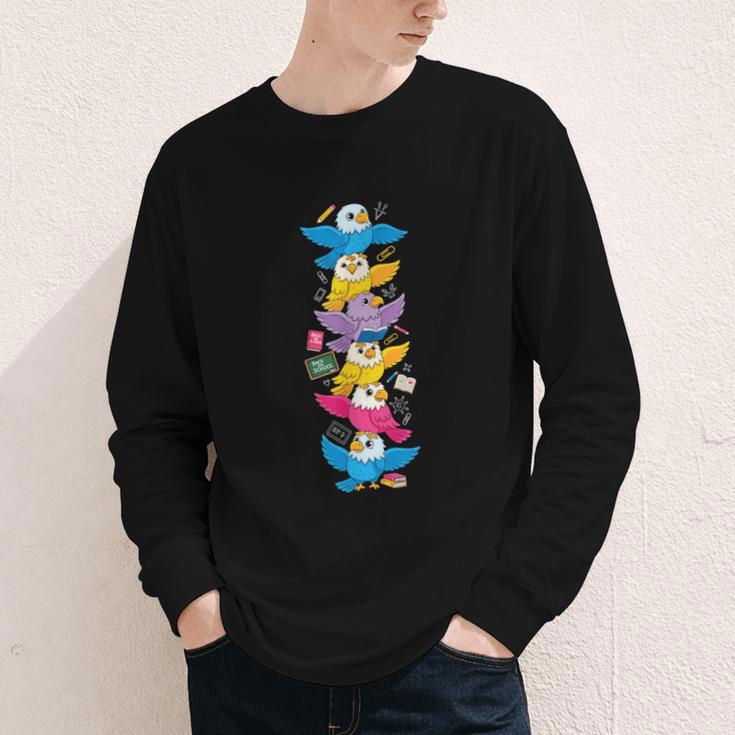Eagle Colorful Rainbow Back To School Kids Boys Girls Youth Long Sleeve Tee Eagle Colorful Rainbow Back To School Kids Boys Girls Youth Long Sleeve Tee