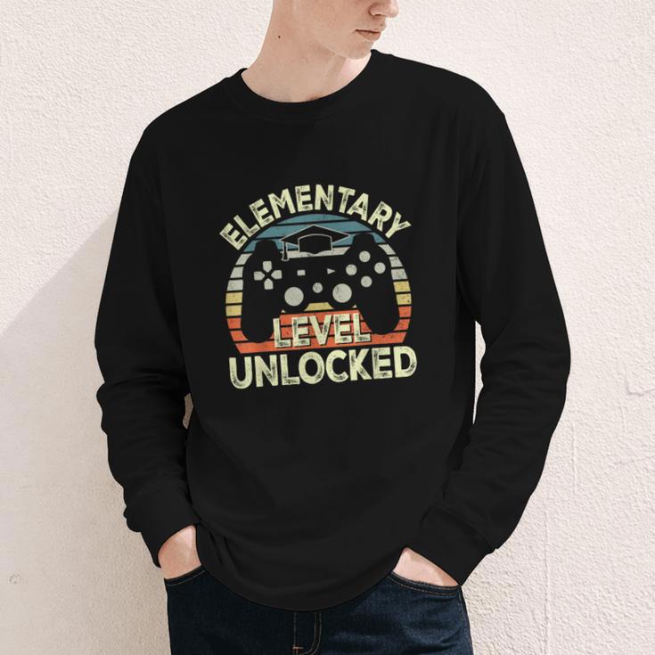 Elementary Level Unlocked Video Game Back To School Boys Youth Long Sleeve Tee Elementary Level Unlocked Video Game Back To School Boys Youth Long Sleeve Tee