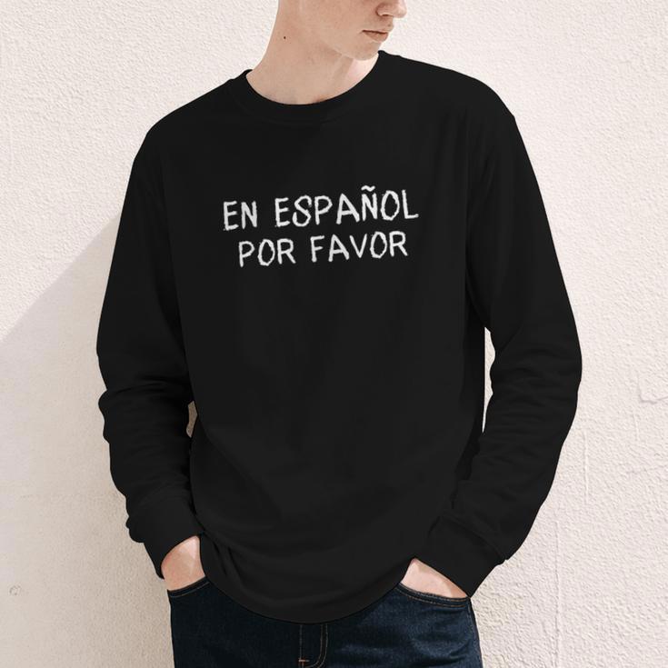 En EspañOl Por Favor Back To School Spanish Teache Youth Long Sleeve Tee