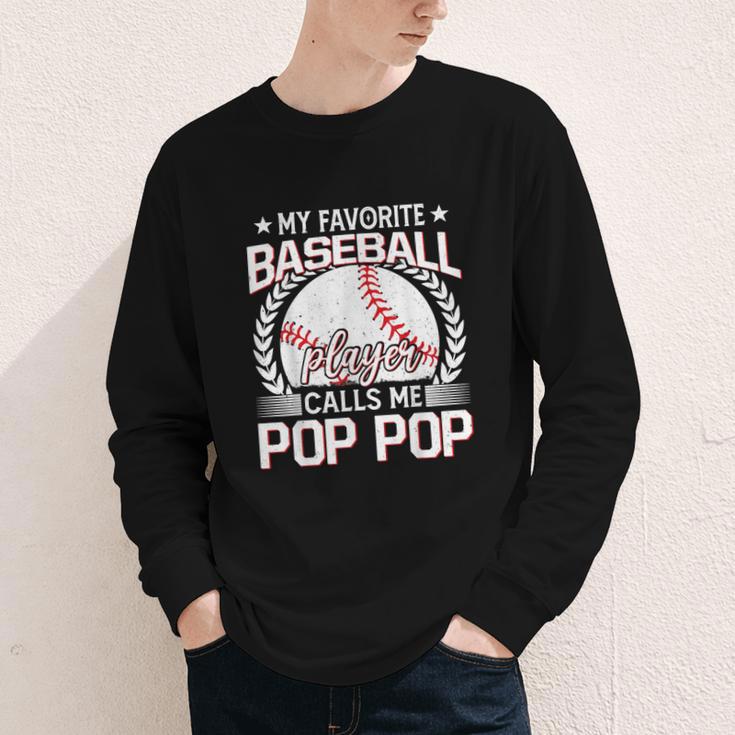 My Favorite Baseball Player Calls Me Pop Pop Youth Long Sleeve Tee My Favorite Baseball Player Calls Me Pop Pop Youth Long Sleeve Tee